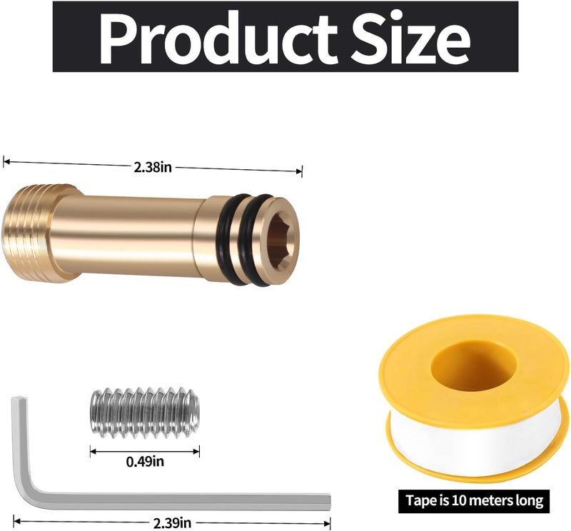 SMLFWE 1247986 Supply Adapter Asm-0.313-0.813 Roughin,Extender To Mount The Shower Drop Elbow To The Shower Wall,Compatible With K-98350 Awaken Wall Supply Elbow,Brass - Image 2